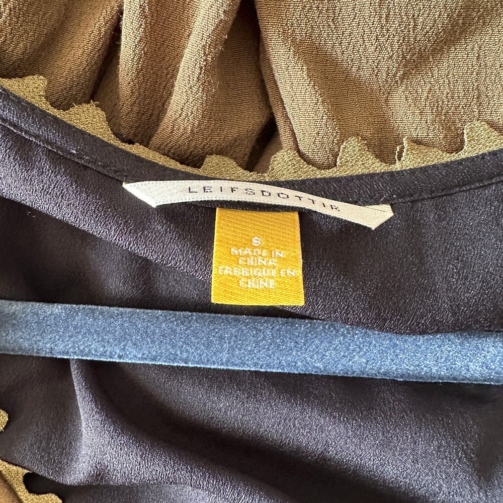 Anthropologie Leifsdottier Olive Green Jumpsuit Sani Lace Belted Waiste Size 8 - Picture 8 of 15